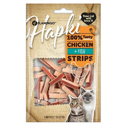 Flamingo - Flamingo 502933 Chicken Fish Strips Tavuk ve Balık Etli Kedi Ödülü 85 Gr