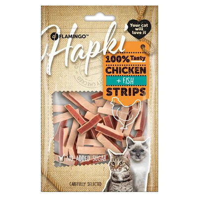 Flamingo 502933 Chicken Fish Strips Tavuk ve Balık Etli Kedi Ödülü 85 Gr