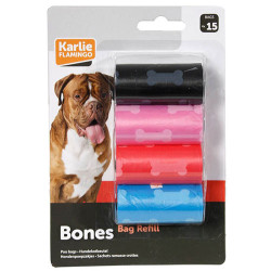 Karlie - Karlie 512230 Renkli Atık Poşet Torbası 4'lü Paket x 15 (60 Poşet)
