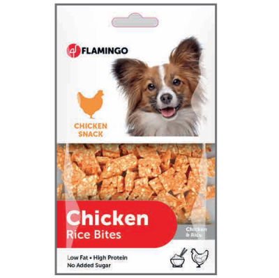 Flamingo 512360 Chicken Rice Bites Tavuk Etli Köpek Ödülü 85 Gr