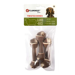 Flamingo - Flamingo 516569 Duetto Bones Kuzu Etli Burgu Köpek Ödülü 3'lü Paket - 12 Cm