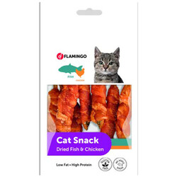 Flamingo - Flamingo 560604 Cat Snack Fish Kip 50 gr