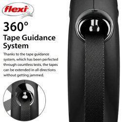 Flexi Black Design Otomatik Şerit Köpek Gezdirme Kayışı 5 Mt (Yeşil) Large - 3
