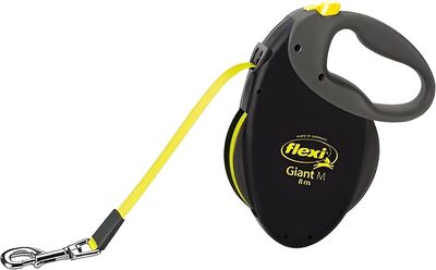 Flexi Neon Giant Otomatik Şerit Köpek Gezdirme Kayışı 8 Mt (Siyah) Medium