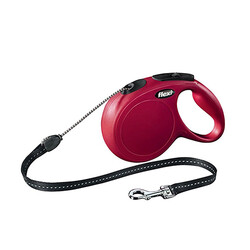 Flexi - Flexi New Classic Otomatik Kırmızı İp Gezdirme XS 3 Mt