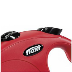 Flexi New Classic Otomatik Kırmızı Şerit Gezdirme Large 5 Mt - Thumbnail