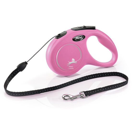 Flexi New Classic Otomatik Pembe İp Gezdirme XS 3 Mt - 1