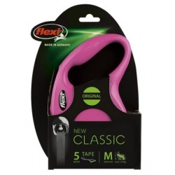 Flexi New Classic Otomatik Pembe Şerit Gezdirme Medium 5 Mt - Thumbnail