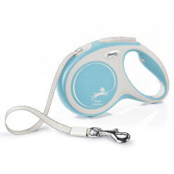 Flexi New Comfort Otomatik Açık Mavi Şerit Gezdirme Medium 5 Mt - 1