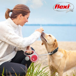 Flexi New Comfort Otomatik Açık Mavi Şerit Gezdirme Small 5 Mt - 3
