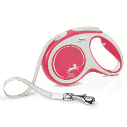 Flexi New Comfort Otomatik Kırmızı Şerit Gezdirme Medium 5 Mt - Flexi