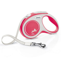 Flexi New Comfort Otomatik Kırmızı Şerit Gezdirme Small 5 Mt - Flexi