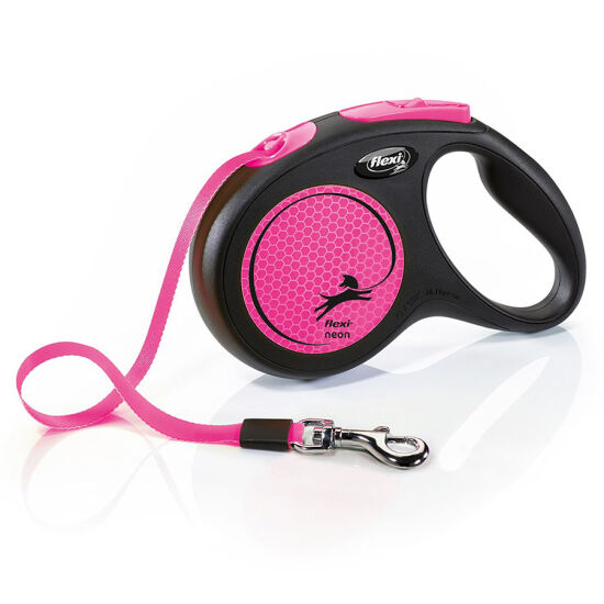 Flexi New Neon Otomatik Pembe Şerit Gezdirme Small 5 Mt - 1