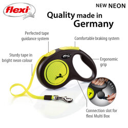 Flexi New Neon Otomatik Pembe Şerit Gezdirme Medium 5 Mt - 3