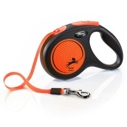 Flexi New Neon Otomatik Turuncu Şerit Gezdirme Small 5 Mt - Flexi