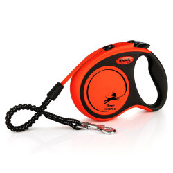 Flexi Xtreme Otomatik Şerit Köpek Gezdirme Kayışı 5 Mt (Turuncu) Small - Flexi