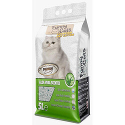 Funny Cats Kalın Taneli Topaklaşan Aloe Vera Doğal Kedi Kumu 5 Lt - Funny Cats