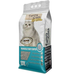 Funny Cats Kalın Taneli Topaklaşan Marsilya Sabunlu Doğal Kedi Kumu 10 Lt - Funny Cats