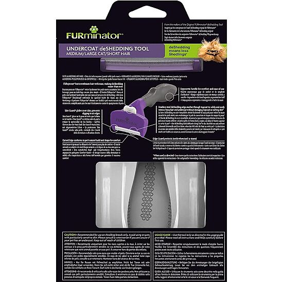 FURminator 6911661 Short Hair Kısa Tüylü Kedi Tarağı - Medium - Large - 3
