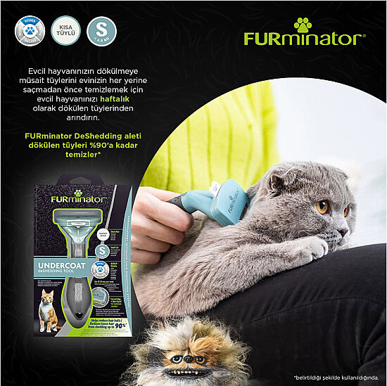 FURminator T691738 Short Hair Kısa Tüylü Kedi Tarağı - Small - 6
