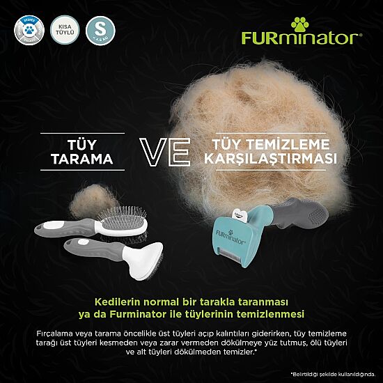 FURminator T691738 Short Hair Kısa Tüylü Kedi Tarağı - Small - 8