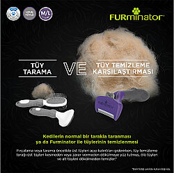FURminator 691662 Long Hair Uzun Tüylü Kedi Tarağı - Medium - Large - 6