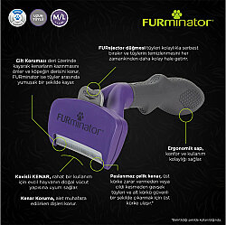 FURminator 691662 Long Hair Uzun Tüylü Kedi Tarağı - Medium - Large - 7