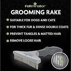 FURminator 691664 Tek Sıra Sık Dişli Kedi ve Köpek Tarağı - 10