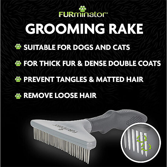 FURminator 691664 Tek Sıra Sık Dişli Kedi ve Köpek Tarağı - 10