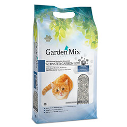 Garden Mix - Garden Mix Activated Carbon Parfümsüz Topaklanan Doğal Kedi Kumu 10 Lt