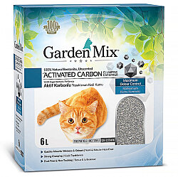 Garden Mix Activated Carbon Parfümsüz Topaklanan Doğal Kedi Kumu 6 Lt - Garden Mix