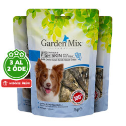 Garden Mix Balık Derisi Sargılı Kemik Köpek Ödülü 75 Gr - 3 Al 2 Öde - Garden Mix