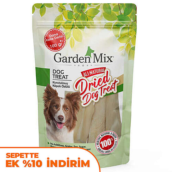 Garden Mix ( Beyaz ) Kurutulmuş Dana Kelle Derisi Köpek Ödülü 100 Gr - 1