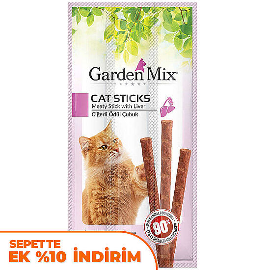 Garden Mix Ciğerli Tahılsız Kedi Stick Ödül 3x5 Gr - 1