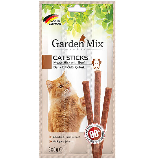 Garden Mix Dana Etli Tahılsız Kedi Stick Ödül 3x5 Gr - 1