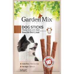Garden Mix - Garden Mix Dana Etli Tahılsız Köpek Stick Ödül 3x11 Gr
