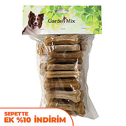 Garden Mix Deri Naturel Press Kemik 8 Cm 20 - 25 Gr (20 li Paket) - Garden Mix