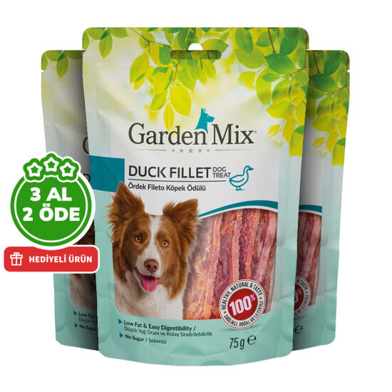 Garden Mix Duck Fillet Ördekli Fileto Köpek Ödülü 75 Gr - 3 Al 2 Öde - 1
