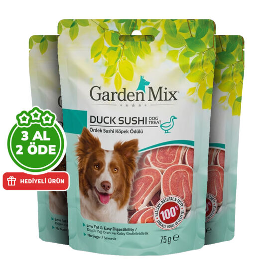 Garden Mix Duck Sushi Ördekli Sushi Köpek Ödülü 75 Gr - 3 Al 2 Öde - 1