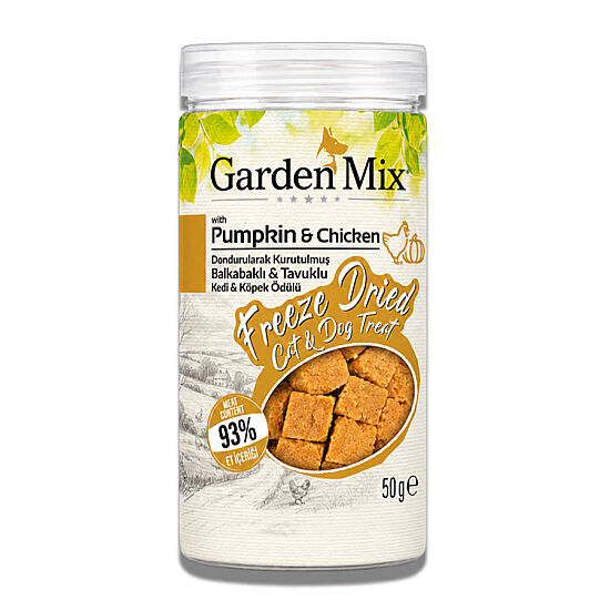 Garden Mix Freeze Dried Balkabaklı ve Tavuk Etli Kedi ve Köpek Ödül Maması 50 Gr - 2