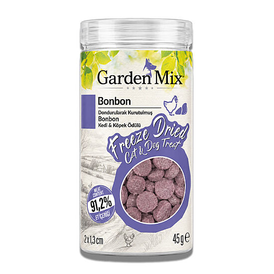 Garden Mix Freeze Dried Bonbon Tavuk Etli Kedi ve Köpek Ödül Maması 45 Gr - 2