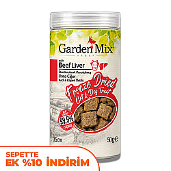 Garden Mix Freeze Dried Dana Ciğerli Kedi ve Köpek Ödül Maması 50 Gr - Garden Mix
