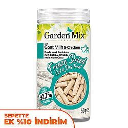 Garden Mix Freeze Dried Keçi Sütlü Tavuk Etli Kedi ve Köpek Ödül Maması 50 Gr - Garden Mix