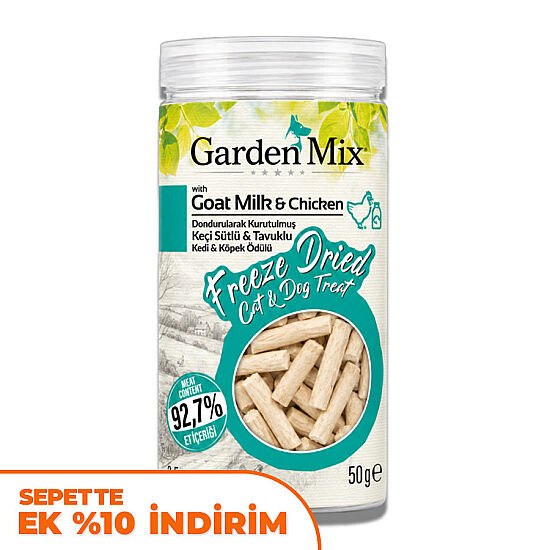 Garden Mix Freeze Dried Keçi Sütlü Tavuk Etli Kedi ve Köpek Ödül Maması 50 Gr - 1