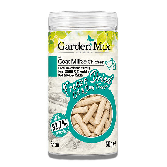 Garden Mix Freeze Dried Keçi Sütlü Tavuk Etli Kedi ve Köpek Ödül Maması 50 Gr - 2