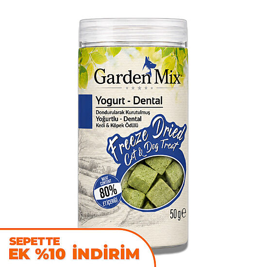 Garden Mix Freeze Dried Yoğurtlu ve Tavuk Etli Kedi ve Köpek Ödül Maması 50 Gr - 1