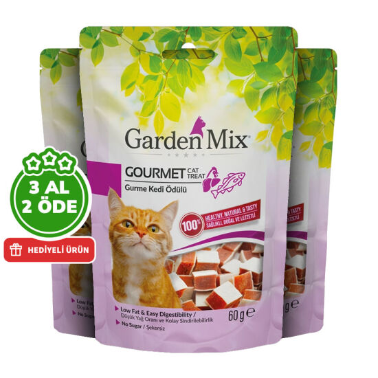 Garden Mix Gurme Tavuk Etli ve Balıklı Kedi Ödülü 60 Gr - 3 Al 2 Öde - 1