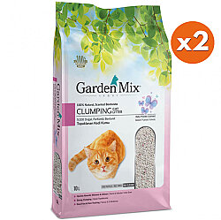 Garden Mix İnce Taneli Bebek Pudralı Topaklaşan Kedi Kumu 10 Lt x 2 Adet - Garden Mix