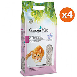 Garden Mix İnce Taneli Bebek Pudralı Topaklaşan Kedi Kumu 5 Lt x 4 Adet - Garden Mix