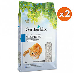 Garden Mix İnce Taneli Topaklaşan Kokusuz Doğal Kedi Kumu 10 Lt x 2 Adet - Garden Mix